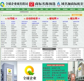 全球企业 | 域名收藏,域名海报,商标知识,商标注册,双拼域名,四声母域名,学习日记,商标制作,小黄经验分享,www.qqqy.cn